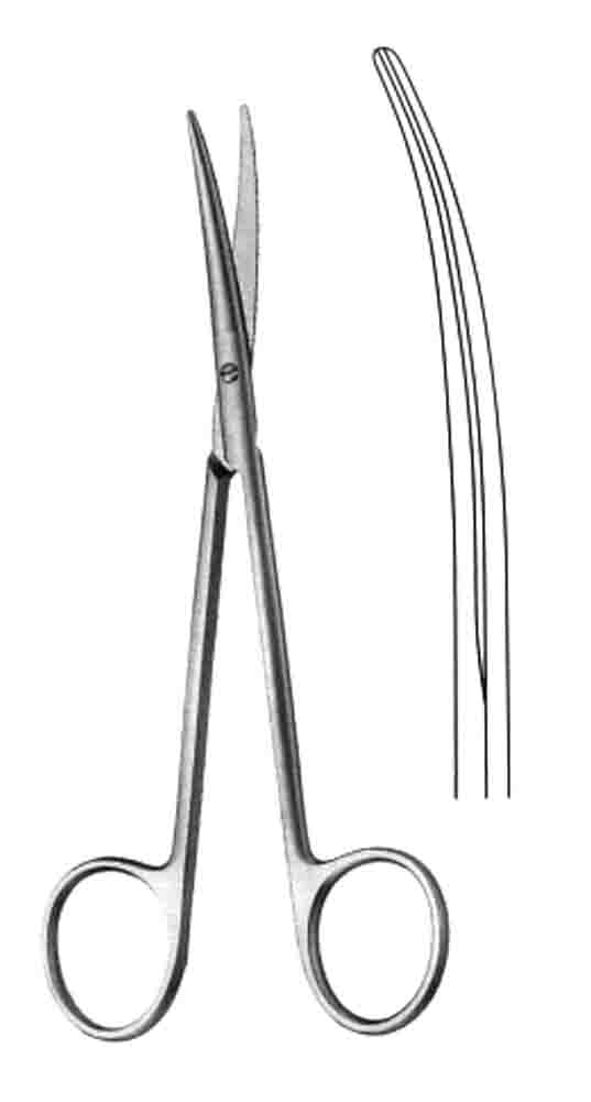 METZENBAUM-SLİM MAKAS EĞRİ SÜPER KESKİN  14CM 